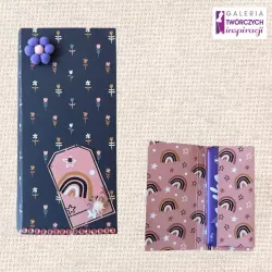 Opakowanie na czekoladę „Tęczowa magia” – 8,5 na 17 cm